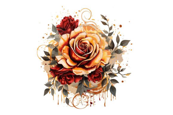 Arrangements Rose Floral Design Vector