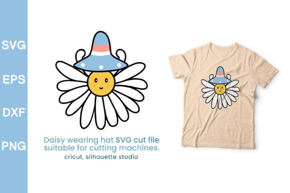 Cute Daisy with Hat SVG Cut File
