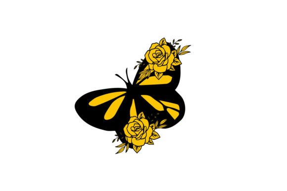 Flat Floral Butterfly
