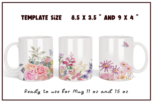 Floral Bouquet Watercolor Coffee Mug