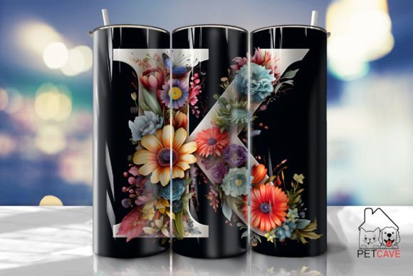 Floral Illusionistic Art Tumbler Wrap