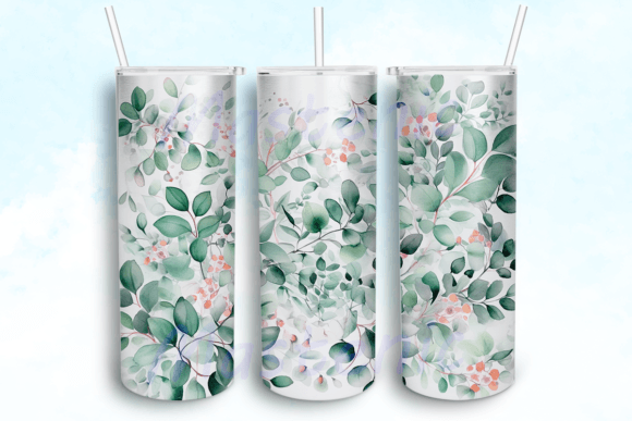 Floral Leaves 20oz Tumbler Wrap