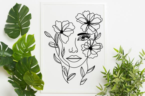 Head of Flowers SVG, Flower Face Art