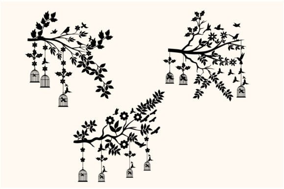 Hummingbird Branch Tree Floral