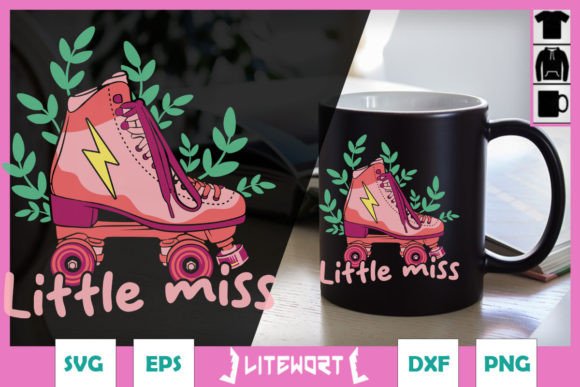 Little Miss Floral Roller Skate