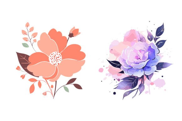 New Creative Watercolor Floral Design
