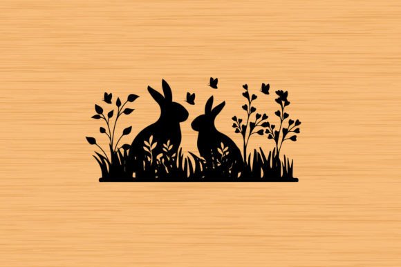 Rabbit Spring Floral Easter Butterfly